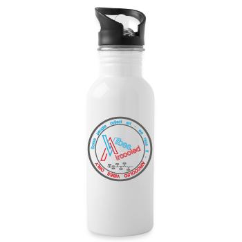 We race art - Trinkflasche mit integriertem Trinkhalm - Weiß - Rechts