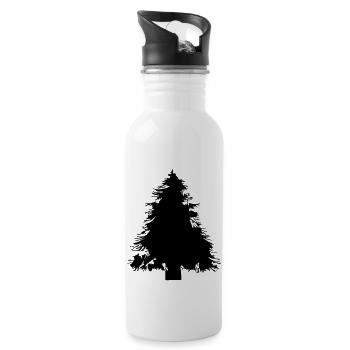 Christmas Tree Christmas Tree Winter Vector 5 - Water bottle with straw - white - Right