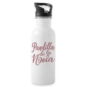 Pandilla de la Novia Bride's Gang Bridesmaid Gift - Water bottle with straw - white - Right
