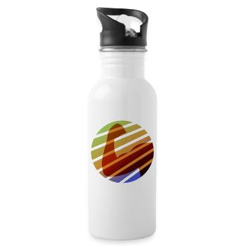 Invincible - Muscles - strong - colorful - Water bottle with straw - white - Right