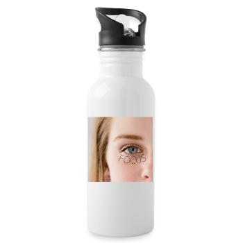 Focus girl - Gourde avec paille intégrée - blanc - Droite