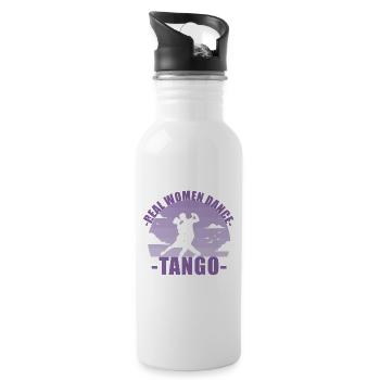 Les vraies femmes dansent le tango! Cadeau de danseur - Gourde avec paille intégrée - blanc - Droite