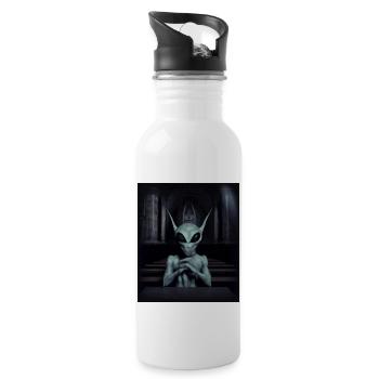 Pixie Alien - Water bottle with straw - white - Right