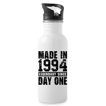 Hergestellt 1994, legendär seit dem ersten Tag - Trinkflasche mit integriertem Trinkhalm - Weiß - Rechts