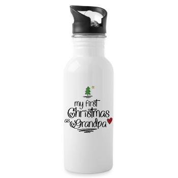 Cadeaux amusants pour grand-père pour Noël - Gourde avec paille intégrée - blanc - Droite