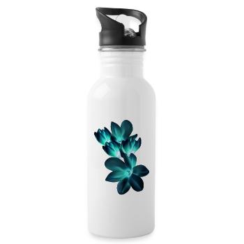 magnolia - Gourde avec paille intégrée - blanc - Droite