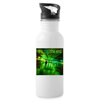 Es ist nicht das Ende Neon Tunnel - Trinkflasche mit integriertem Trinkhalm - Weiß - Rechts