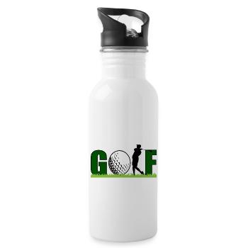 Golf - Gourde avec paille intégrée - blanc - Droite