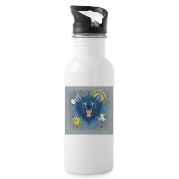 Blue Ink Spirits - Evil Ink Wolf - Poster - Water bottle with straw - white - Right