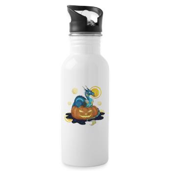 Süßes oder Saures? Dragon Guardian von Jack O'Lantern - Trinkflasche mit integriertem Trinkhalm - Weiß - Rechts