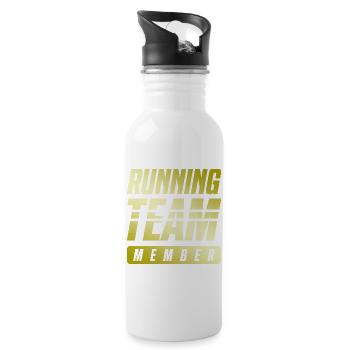 Running Team - Water bottle with straw - white - Right