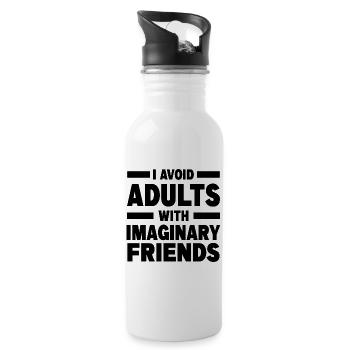 Atheismus - Trinkflasche mit integriertem Trinkhalm - Weiß - Rechts