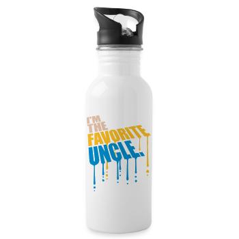 at The Favorite Uncle - Water bottle with straw - white - Right