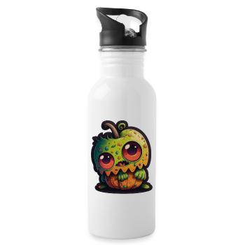Halloween Sweet Pumpkin Monster - Water bottle with straw - white - Right