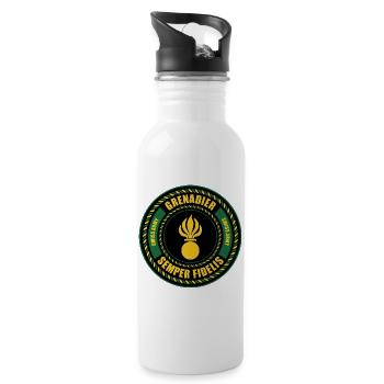 Grenadier - Trinkflasche mit integriertem Trinkhalm - Weiß - Rechts