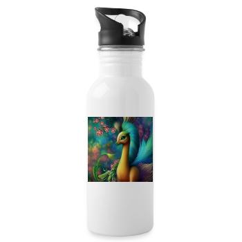 Regardez mon merveilleux animal fantastique - Gourde avec paille intégrée - blanc - Droite