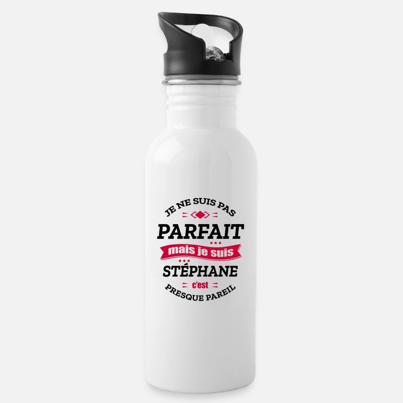 STÉPHANE PARFAIT - PRENOM STÉPHANE - Gourde avec paille intégrée - blanc