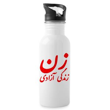 Women life freedom jin jiyan azadi - Gourde avec paille intégrée - blanc - Droite
