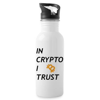 Bitcoin Trading Crypto Stocks - Gourde avec paille intégrée - blanc - Droite
