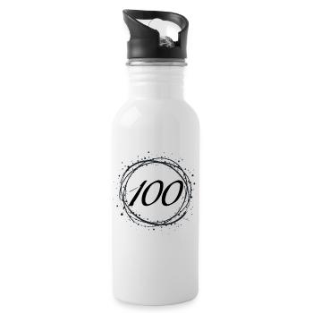 100 - Trinkflasche mit integriertem Trinkhalm - Weiß - Rechts