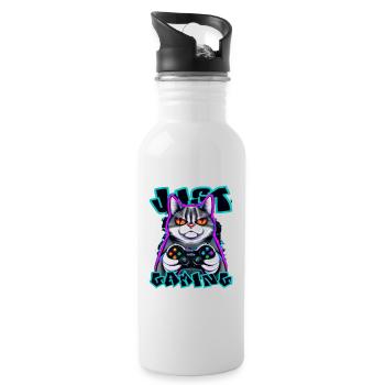 Gamingcat - Gourde avec paille intégrée - blanc - Droite