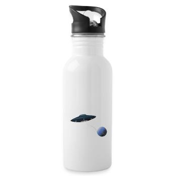 UFO PEACE Star Clusters - Water bottle with straw - white - Right