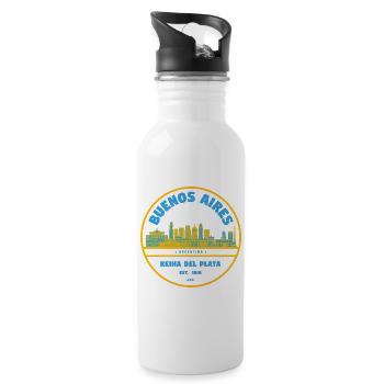 Buenos Aires Skyline Reina del Plata - Gourde avec paille intégrée - blanc - Droite