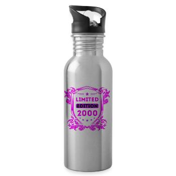 2000 - Trinkflasche mit integriertem Trinkhalm - Lightsilver - Rechts