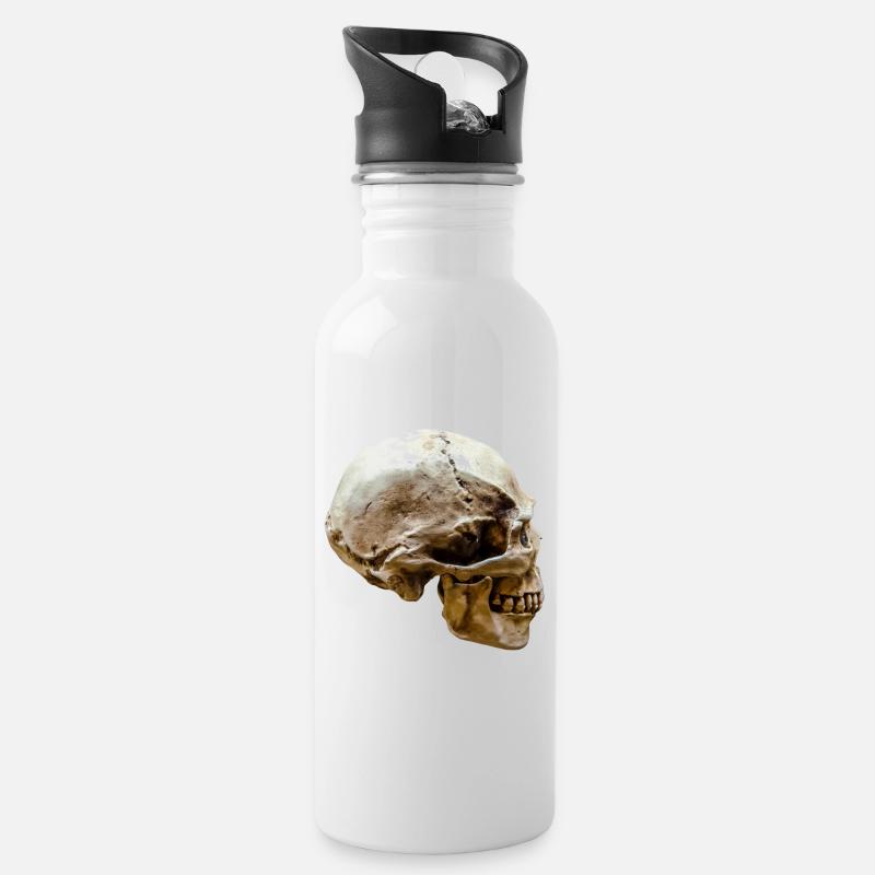 Skull – Skull - Water bottle with straw - white