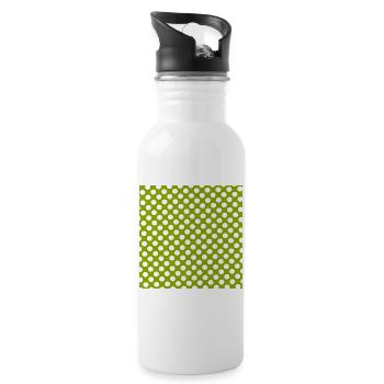 Modèle de texture de fond vert Personnaliser - Gourde avec paille intégrée - blanc - Droite