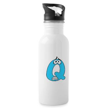 Q - Water bottle with straw - white - Right