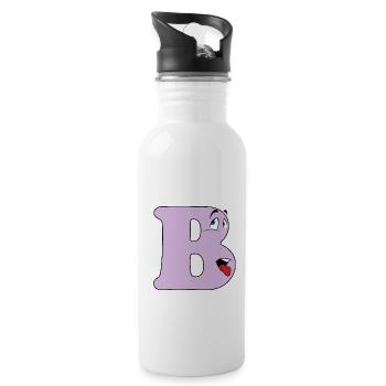 B - Water bottle with straw - white - Right