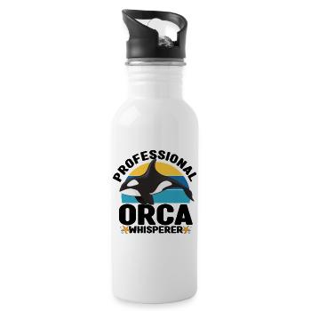 Marine biologist - Water bottle with straw - white - Right