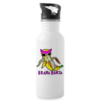 Brana Bania - Trinkflasche mit integriertem Trinkhalm - Weiß - Rechts