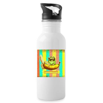 Retronana - Trinkflasche mit integriertem Trinkhalm - Weiß - Rechts