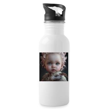 Fantasy Girl Gift - Water bottle with straw - white - Right
