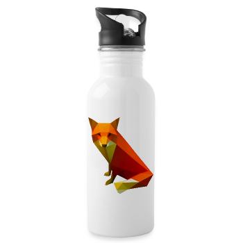 Fox - Trinkflasche mit integriertem Trinkhalm - Weiß - Rechts
