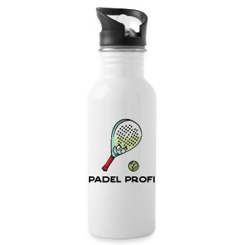 Padel Game Player Statement Padel Racket Balls - Water bottle with straw - white - Right