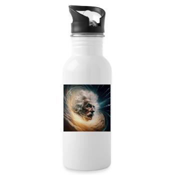 Albert MC2 - Trinkflasche mit integriertem Trinkhalm - Weiß - Rechts