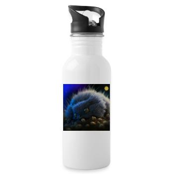 Photo macro creature 07 - Water bottle with straw - white - Right