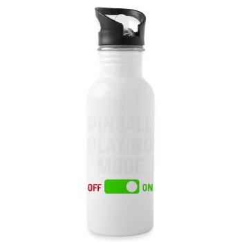 Pinball Playing Mode on off pinball machine pinball machine - Water bottle with straw - white - Right