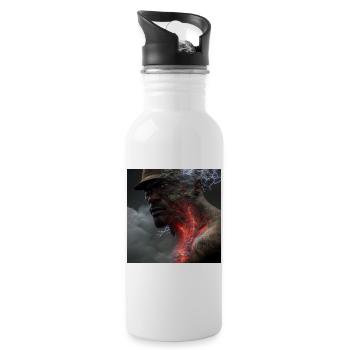 Portrait elektrik 02 - Water bottle with straw - white - Right