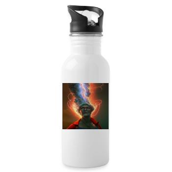 Portrait elektrik 10 - Water bottle with straw - white - Right