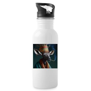 Cannabiche 01 without typo - Water bottle with straw - white - Right