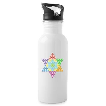 Sacred Star - Star of Life 04/3D/Cf. - Water bottle with straw - white - Right