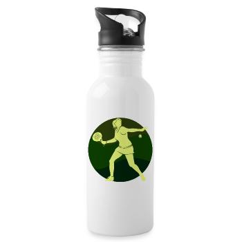 Butterfly Ball Padel Player Training Racket Ball - Water bottle with straw - white - Right