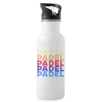 Padel Training Spruch Sportart Padelspiel Spieler - Trinkflasche mit integriertem Trinkhalm - Weiß - Rechts