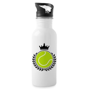 Icône du tennis - Gourde avec paille intégrée - blanc - Droite