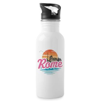 Rome City - Water bottle with straw - white - Right
