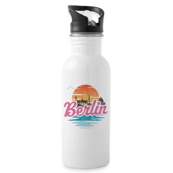 Berlin City - Water bottle with straw - white - Right